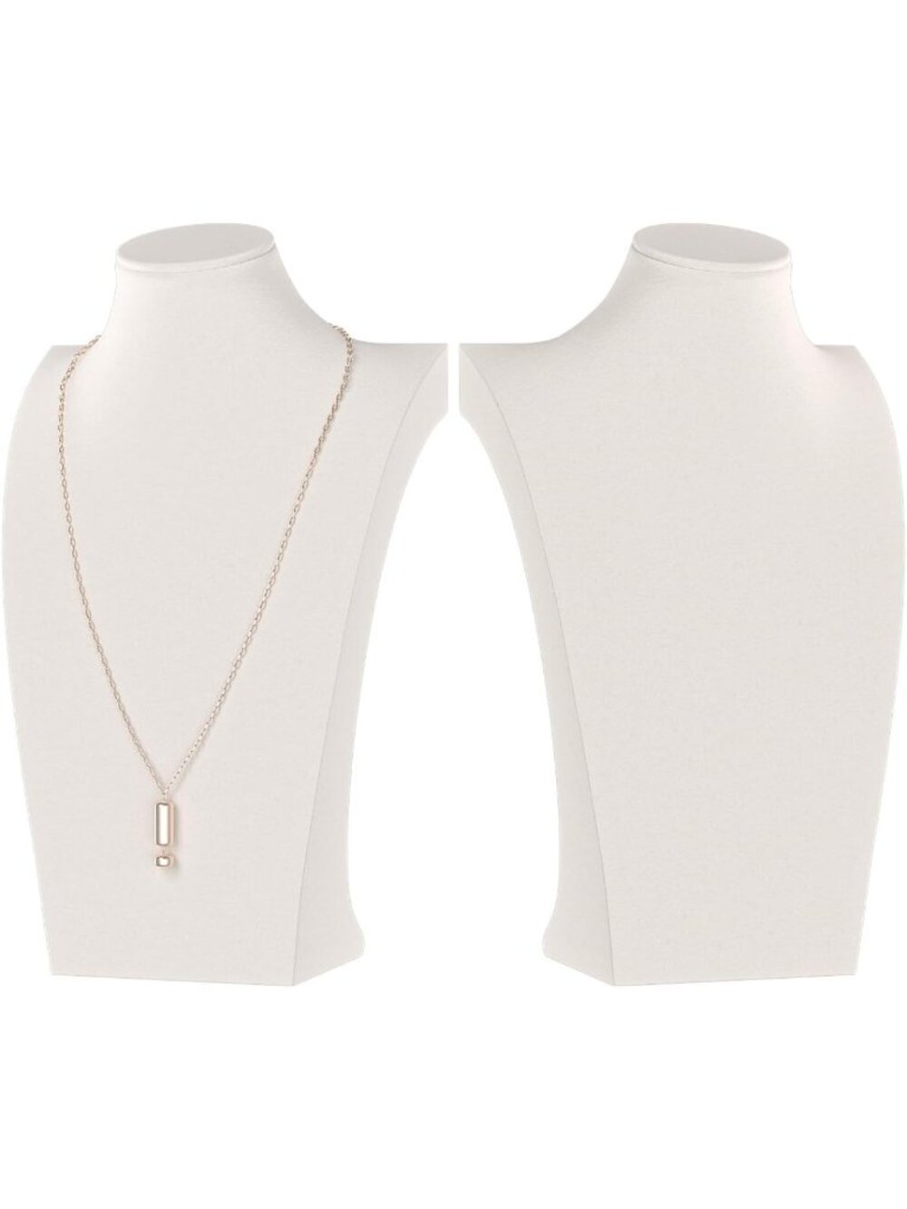 Elegant Velvet Necklace Display Stand Set - 2PCS Pendant Holder & Organizer for